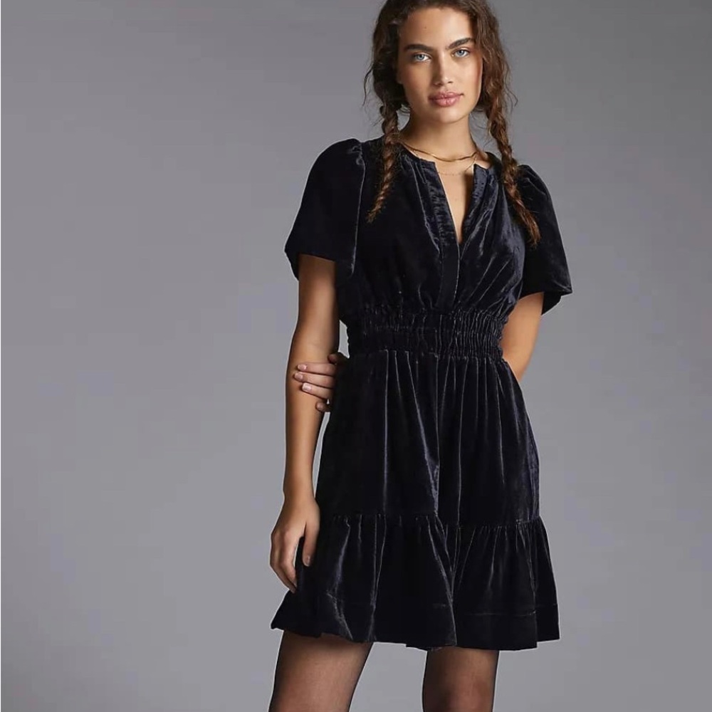 MAEVE Somerset Velvet Mini Dress